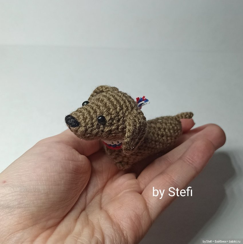 Мини-таксик — Вязаные игрушки и амигуруми: крючком (фото 3)