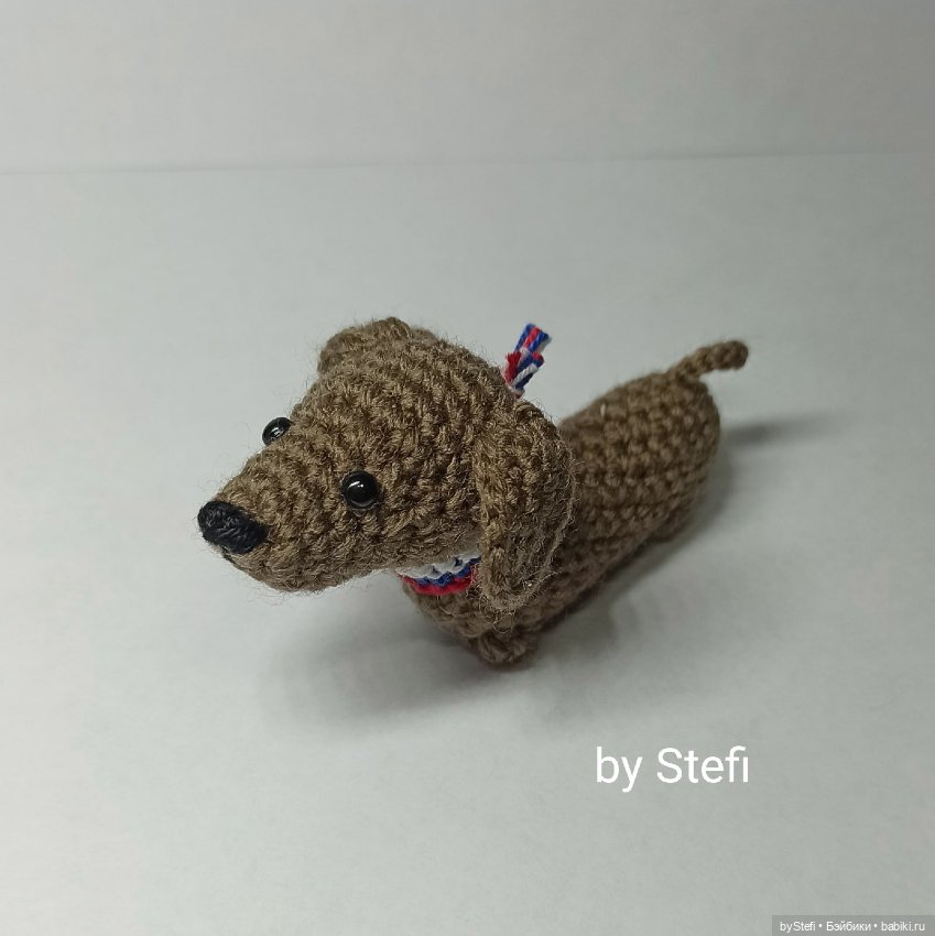 Мини-таксик — Вязаные игрушки и амигуруми: крючком (фото 6)