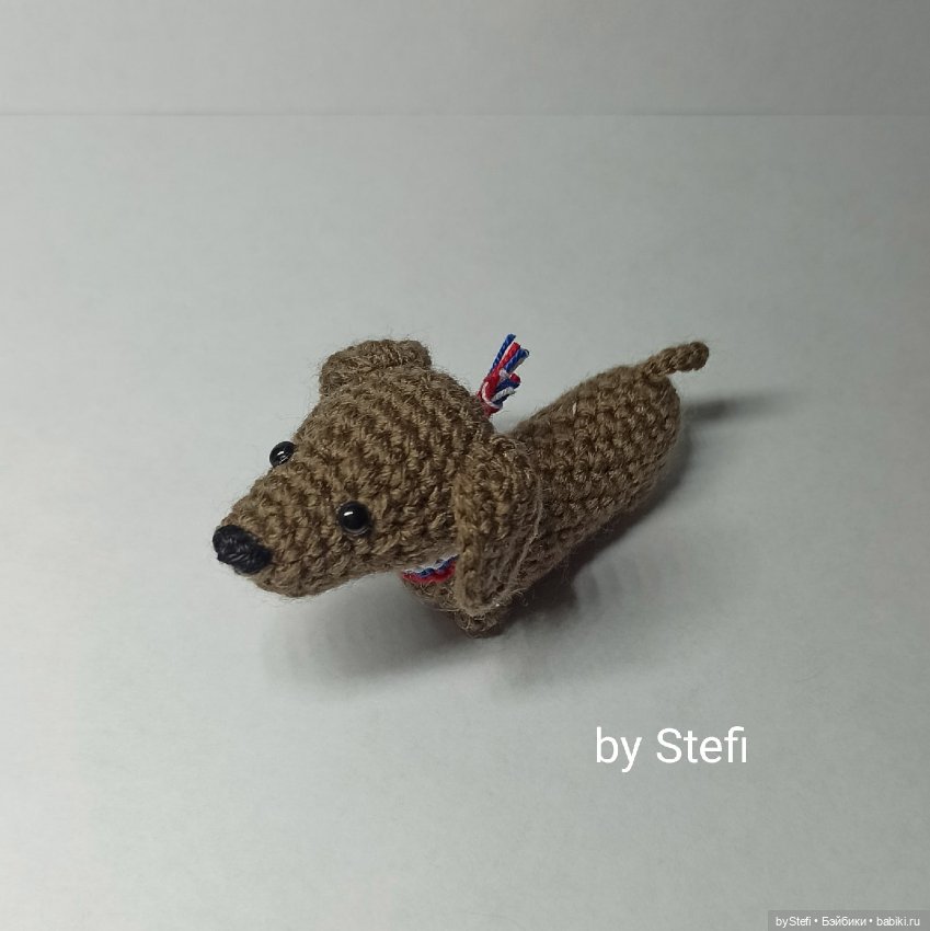 Мини-таксик — Вязаные игрушки и амигуруми: крючком (фото 7)