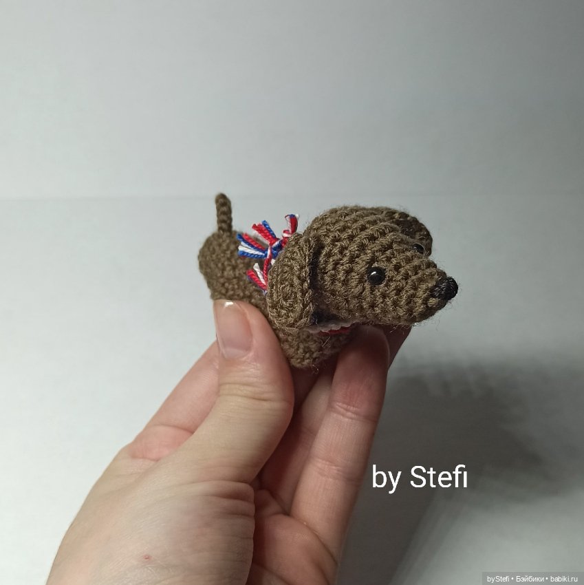 Мини-таксик — Вязаные игрушки и амигуруми: крючком (фото 8)