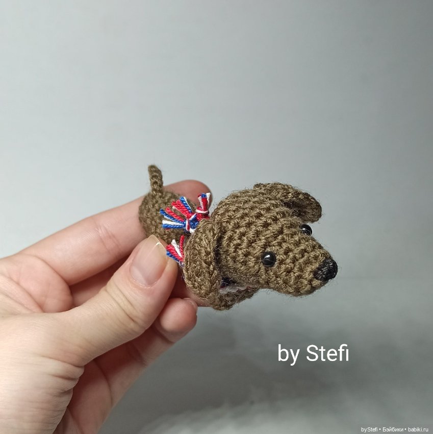 Мини-таксик — Вязаные игрушки и амигуруми: крючком (фото 4)