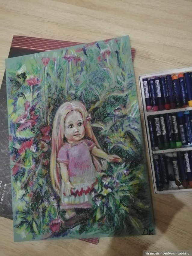 Ещё несколько рисунков масляной пастелью