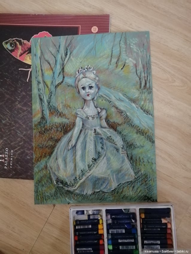 Ещё несколько рисунков масляной пастелью