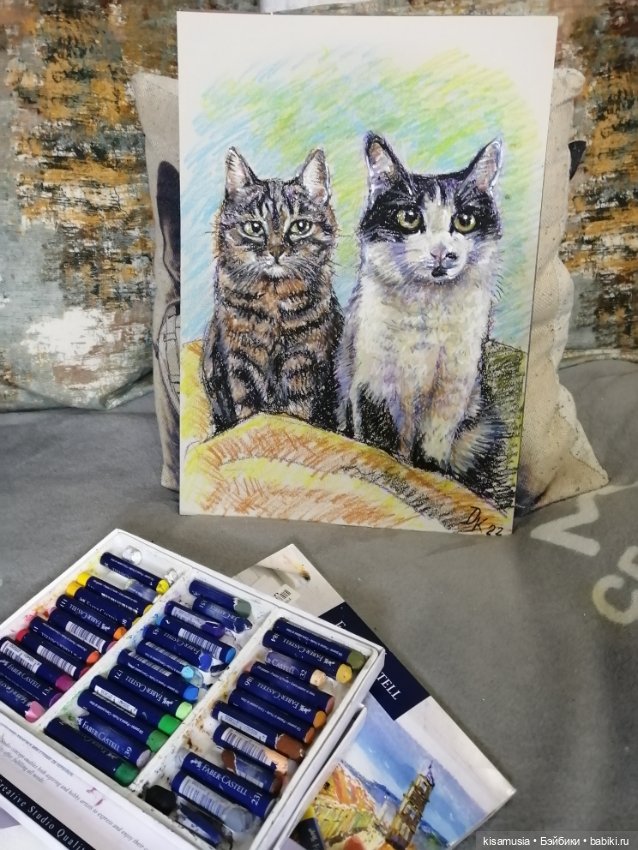 Ещё несколько рисунков масляной пастелью (фото 6)