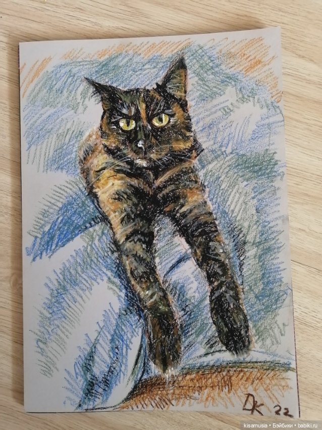 Ещё несколько рисунков масляной пастелью (фото 5)