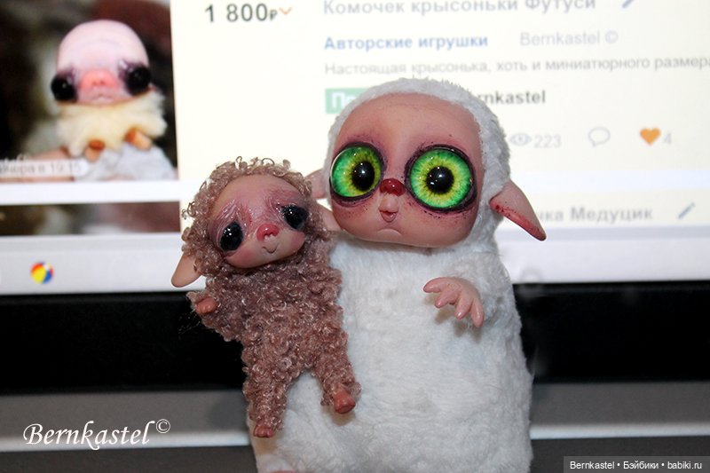 Милли-суселка кудряшка — Игрушки в смешанной технике (мех и глина): Арт (фото 7)