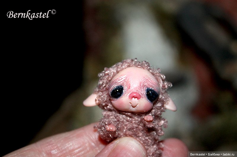 Милли-суселка кудряшка — Игрушки в смешанной технике (мех и глина): Арт