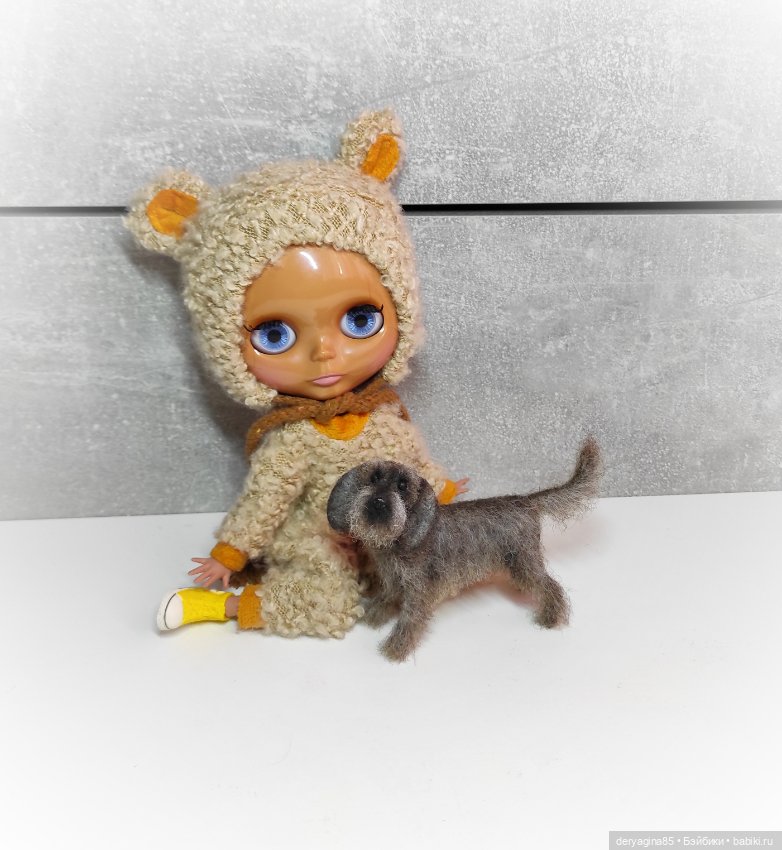 Двортерьер — Валяные игрушки из шерсти: сухое валяние