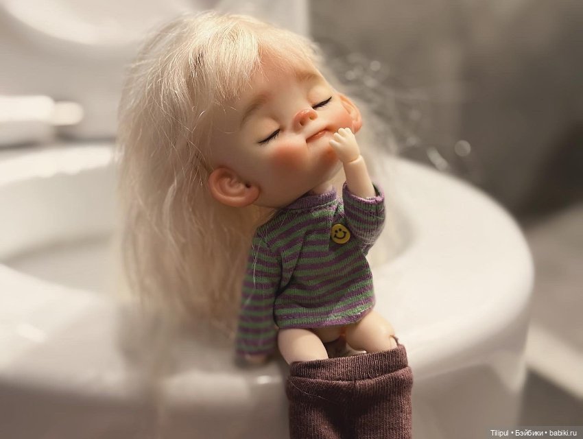 Спящая девочка — Авторские миниатюрные куклы: лепка (фото 6)