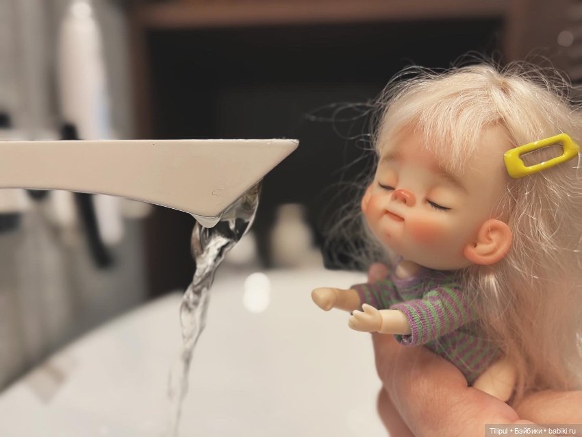 Спящая девочка — Авторские миниатюрные куклы: лепка (фото 4)