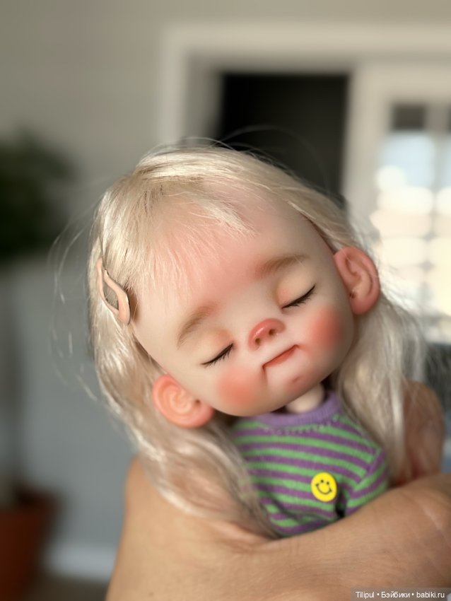 Спящая девочка — Авторские миниатюрные куклы: лепка