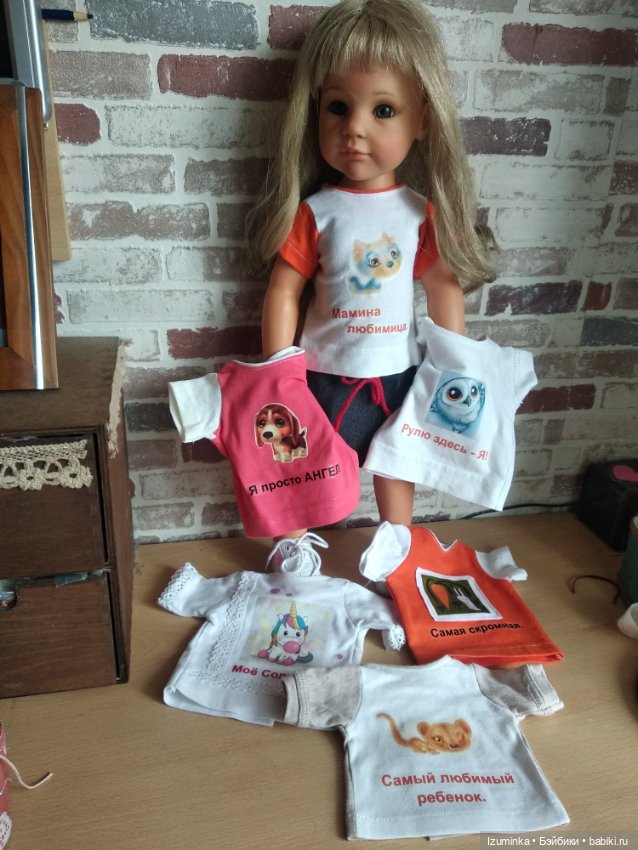 Забавные футболочки для Куколок Gotz (Готс) (фото 9)
