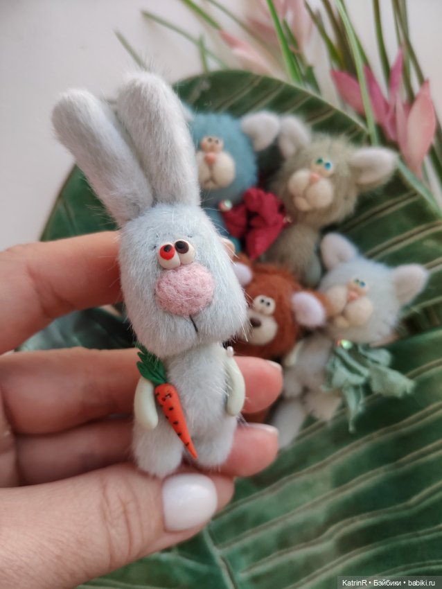 Новая компания зверят — Текстильные игрушки и примитивы: кофейные (фото 2)