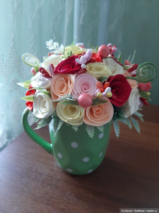 Композиции из роз — Авторские игрушки из разных материалов: синельная проволока (фото 3)