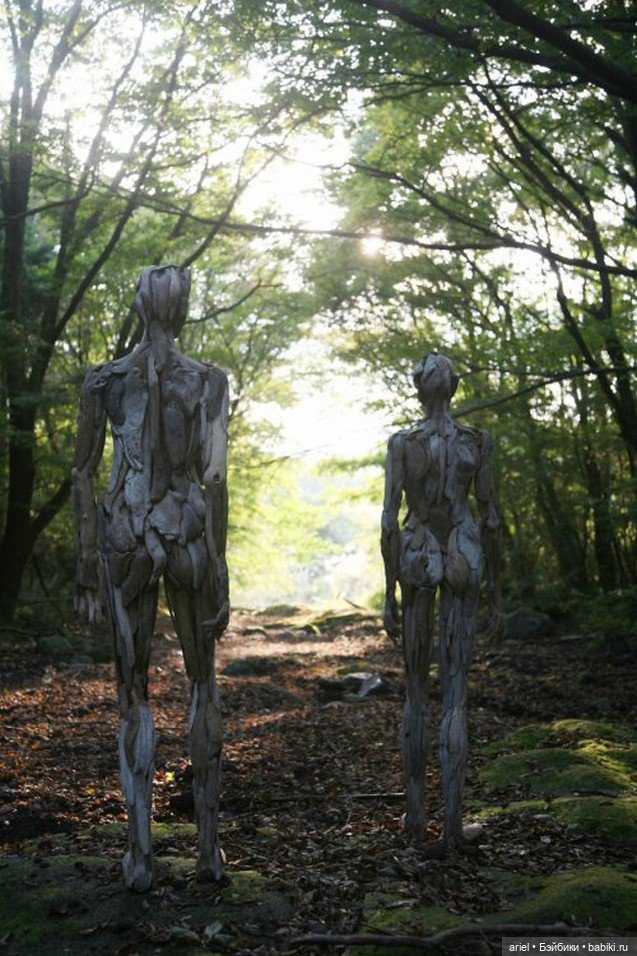 Пугающие скульптуры из коряг от Нагато Ивасаки (Nagato Iwasaki) (фото 10)