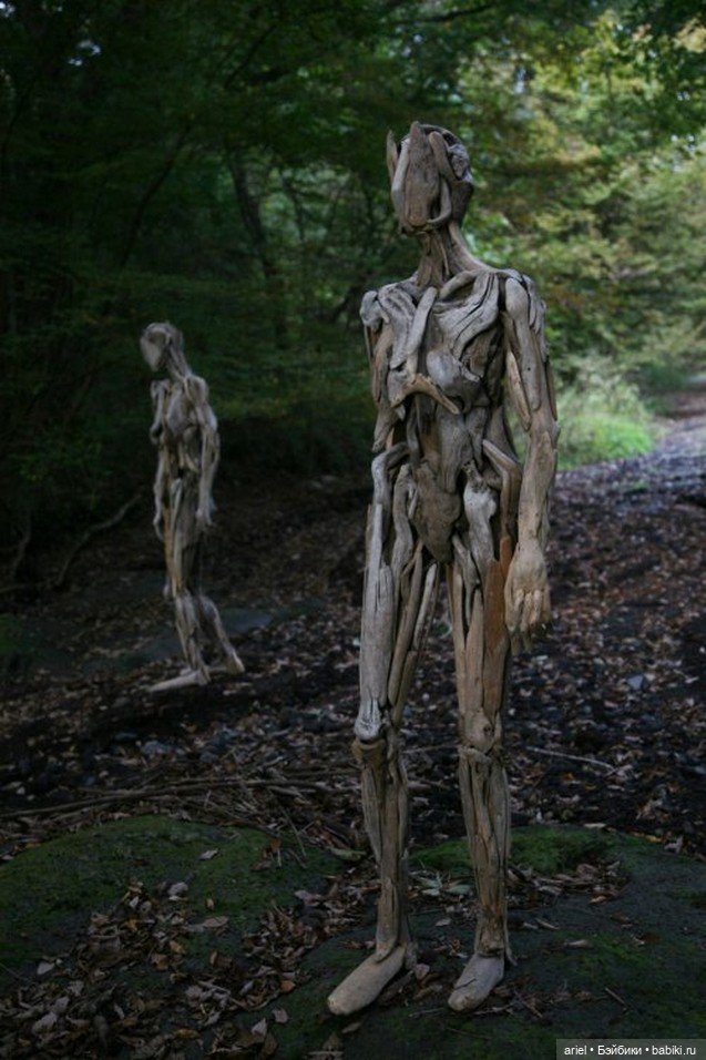 Пугающие скульптуры из коряг от Нагато Ивасаки (Nagato Iwasaki) (фото 7)