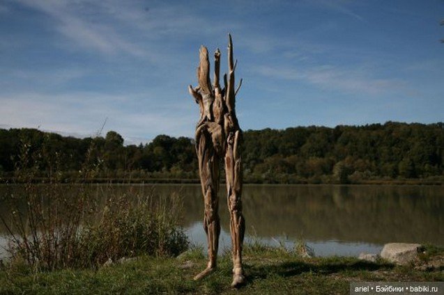 Пугающие скульптуры из коряг от Нагато Ивасаки (Nagato Iwasaki)