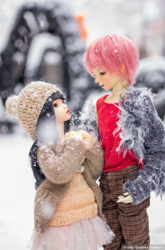 Зимняя прогулка: Валли и Мята (Soom Cheshire и Fairyland Chloe) (фото 8)