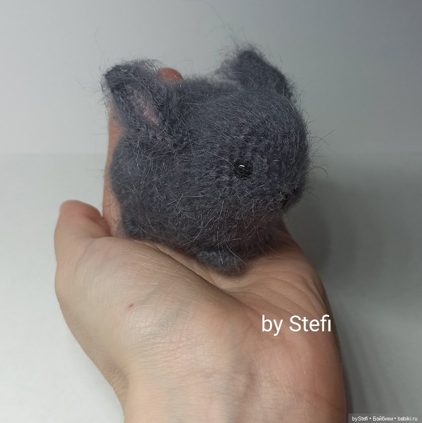 Крольчонок из пуха норки — Вязаные игрушки и амигуруми: крючком (фото 2)