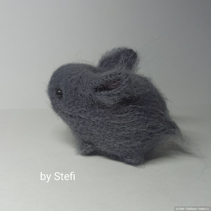 Крольчонок из пуха норки — Вязаные игрушки и амигуруми: крючком (фото 7)