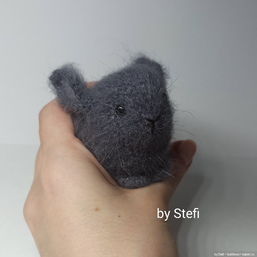 Крольчонок из пуха норки — Вязаные игрушки и амигуруми: крючком (фото 10)