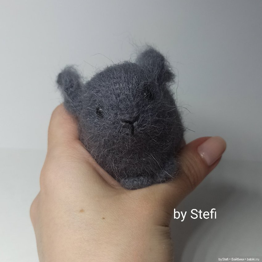 Крольчонок из пуха норки — Вязаные игрушки и амигуруми: крючком (фото 9)
