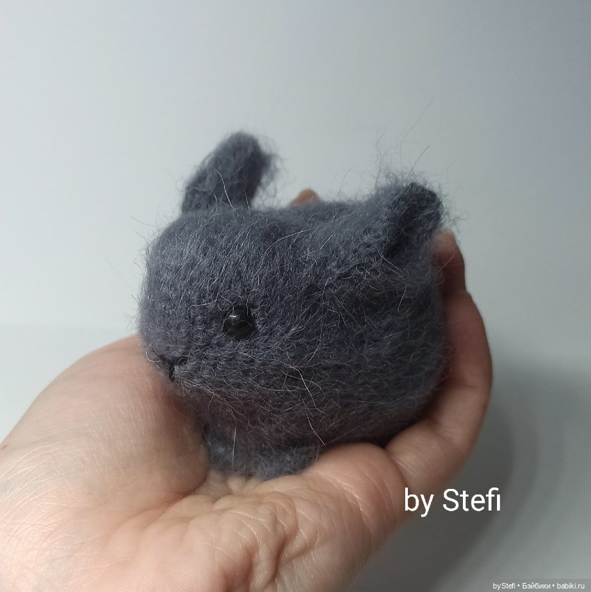 Крольчонок из пуха норки — Вязаные игрушки и амигуруми: крючком