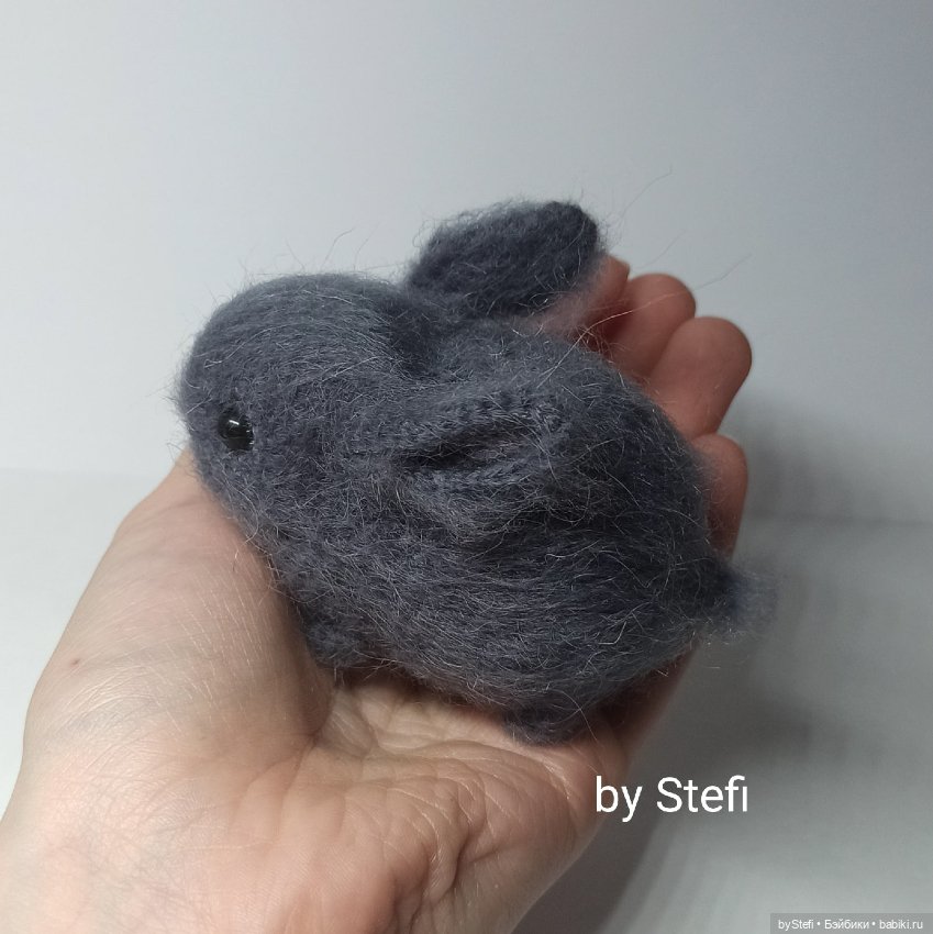 Крольчонок из пуха норки — Вязаные игрушки и амигуруми: крючком