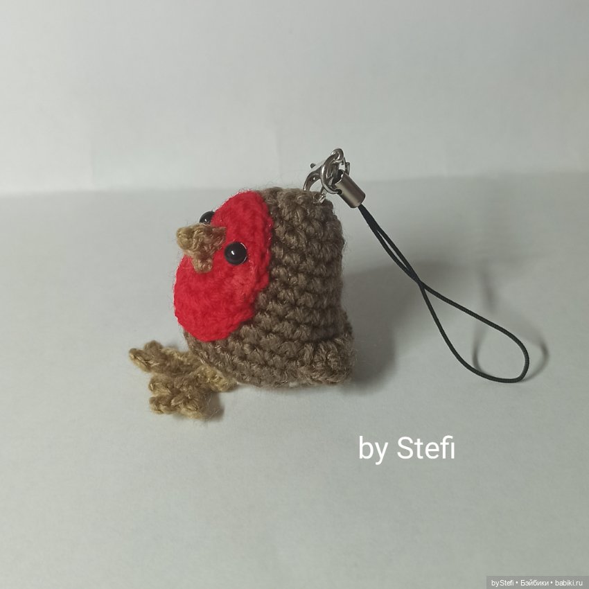 Мини-птичка. Малиновка — Вязаные игрушки и амигуруми: крючком