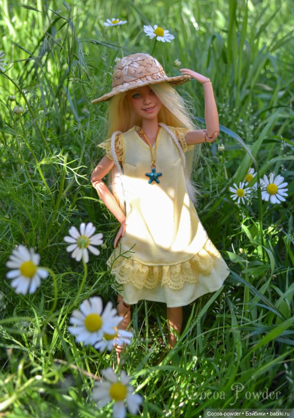 Солнечная девушка — ООАК и кастом Барби (Barbie): репейнт
