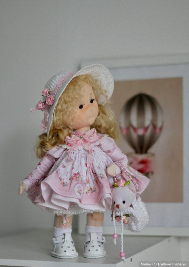 Розочка ! Интерьерная текстильная кукла (фото 6)