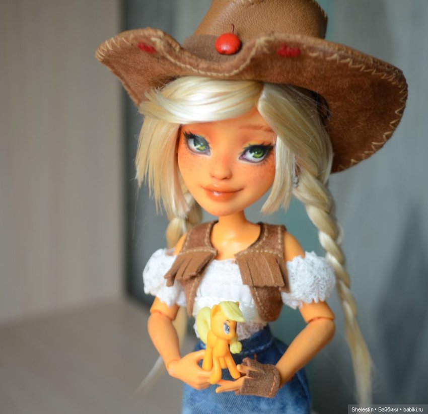Пони-мания! : Эппл Джек — ООАК и репейнт игровых кукол: Bratz (фото 3)