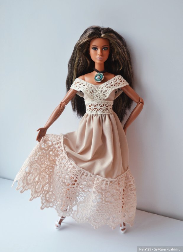 Простое платье для куклы Барби своими руками
