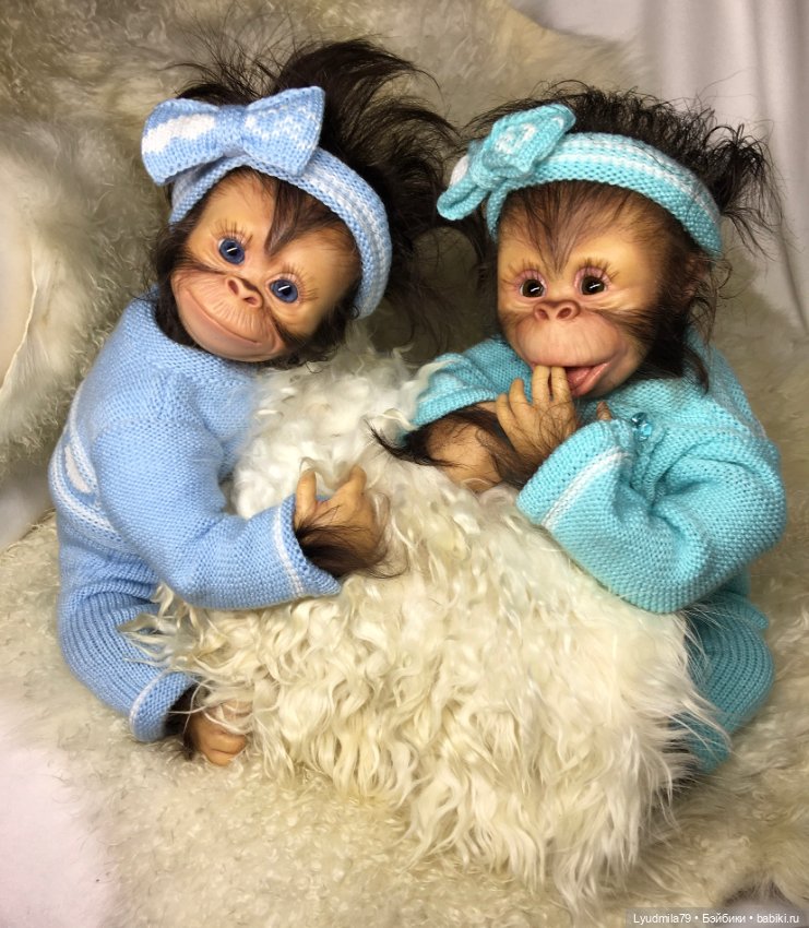 Мои любимые животные, реборн обезьянки (фото 7)