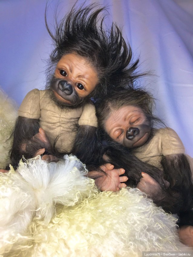 Мои любимые животные, реборн обезьянки