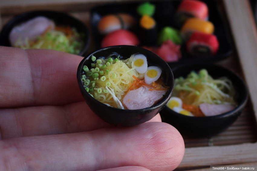 Японская кухня из полимерной глины (фото 4)