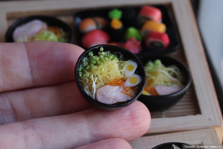 Японская кухня из полимерной глины (фото 3)