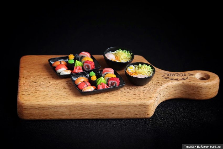 Японская кухня из полимерной глины (фото 7)