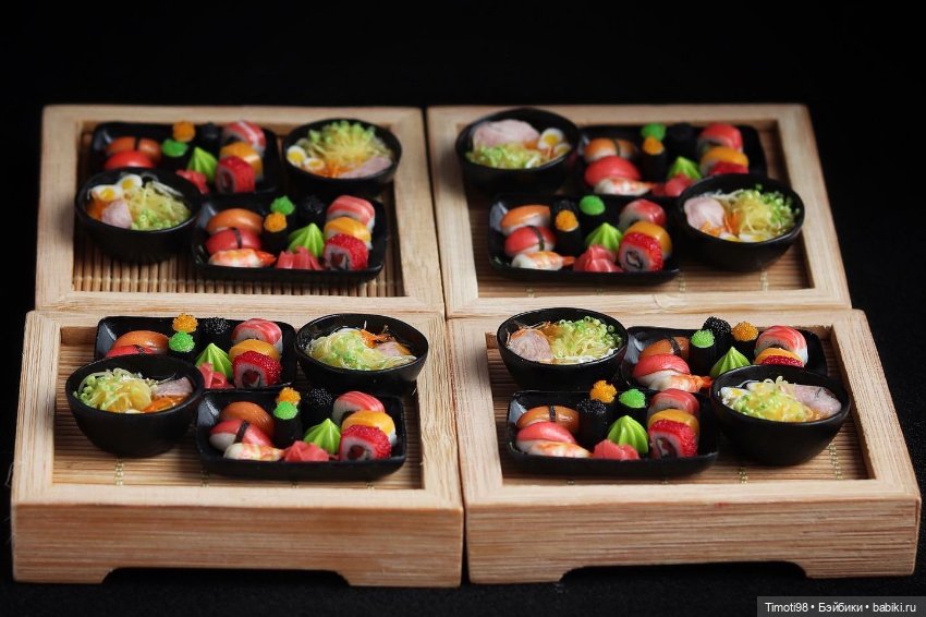 Японская кухня из полимерной глины