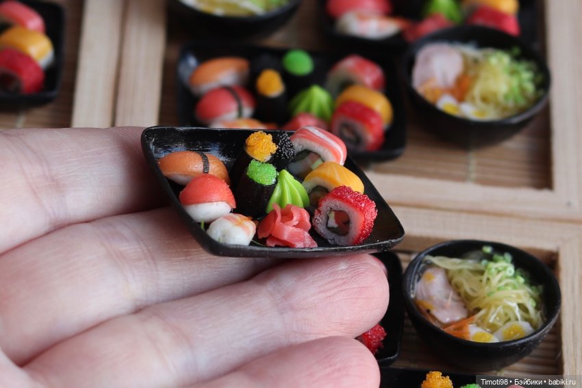 Японская кухня из полимерной глины (фото 6)