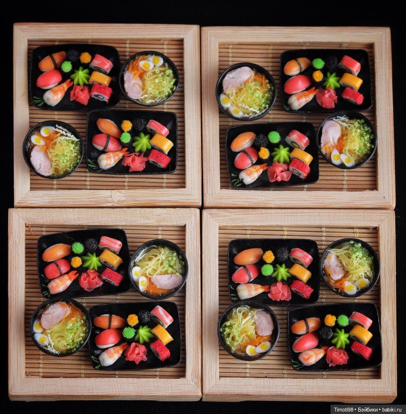 Японская кухня из полимерной глины (фото 10)