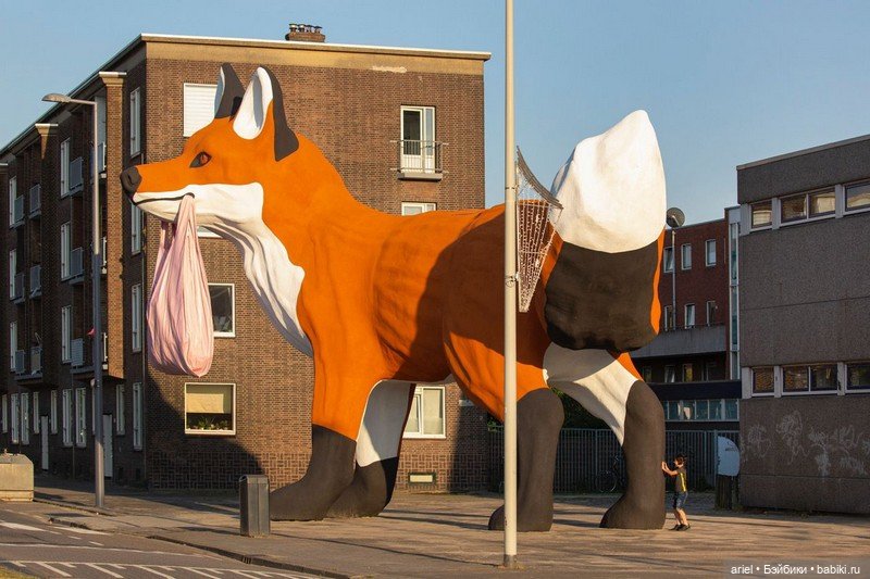 Инсталляция «Боспольдерская лиса» от Флорентина Хофмана (Florentijn Hofman) (фото 4)