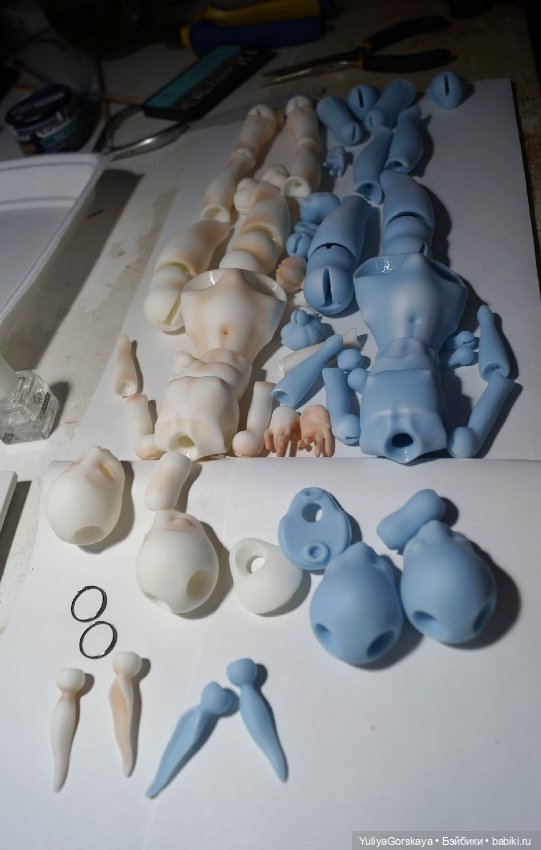 Наблюдение за процессом — Авторские шарнирные куклы своими руками: лепка (фото 7)