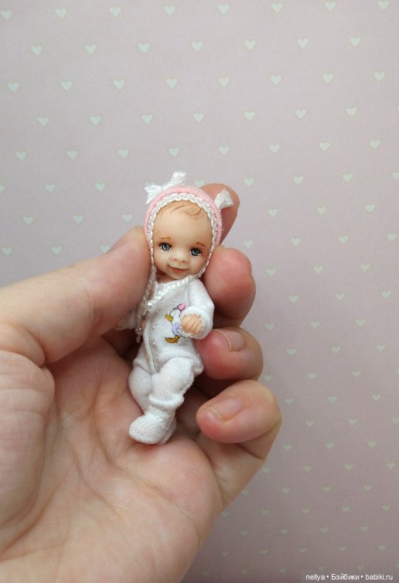 Кнопочка. Ростик 7 см — Авторские миниатюрные куклы: лепка