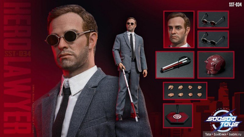 Soosootoys - фото обновлённой фигурки Мэтта Мёрдока в масштабе 1/6 (фото 4)