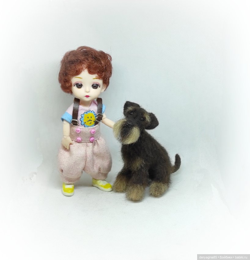 Цвергшнауцер — Валяные игрушки из шерсти: сухое валяние (фото 8)