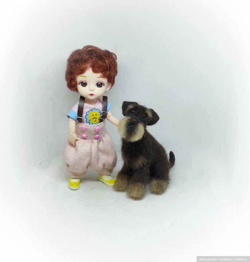 Цвергшнауцер — Валяные игрушки из шерсти: сухое валяние (фото 6)