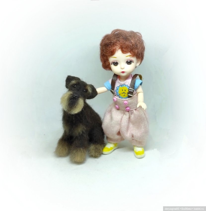 Цвергшнауцер — Валяные игрушки из шерсти: сухое валяние (фото 9)