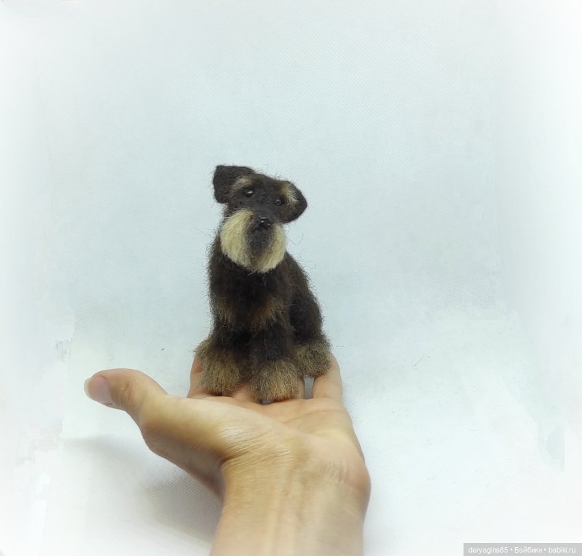 Цвергшнауцер — Валяные игрушки из шерсти: сухое валяние