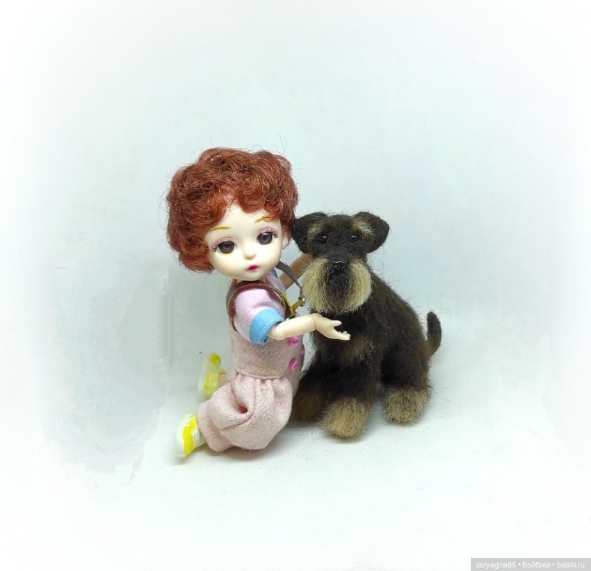 Цвергшнауцер — Валяные игрушки из шерсти: сухое валяние